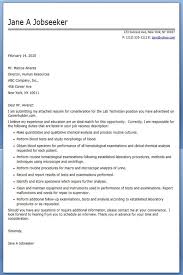 Additionally, you can learn about healthcare careers and look for. Cover Letter For Medical Lab Technician Free Laboratory Technician Cover Letter Example