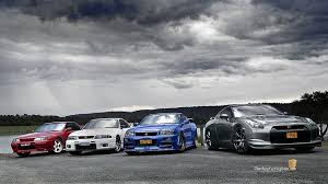 Hd Wallpaper Gtr Group Shot Nissan Skyline Gtr R32 Skyline Gtr R34 Skyline Gtr