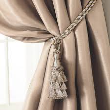 Elrene Charlotte 24 In Tassel Tieback Rope Cord Window Curtain Accessories In Ivory 20065ivr The Home Depot