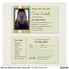 African American Hair Salon Appointment Card Zazzle Com African American Hair Salons African American Hairstyles African American
