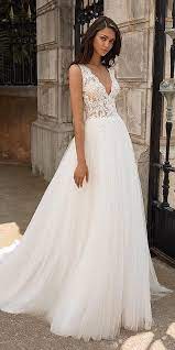 The fit and flare of a mermaid dress is never truly. 30 A Line Wedding Dresses 2020 2021 A Line Wedding Dress Wedding Dresses Lace Top Wedding Dress