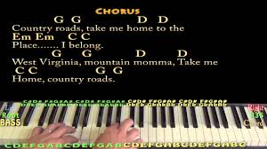 A all my mem'ries, f♯m gather 'round her, e miner's lady, d stranger. Country Roads John Denver Piano Cover Lesson In G Major With Chords Lyrics Youtube