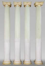 Maybe you would like to learn more about one of these? Set Of Four Ionic Columns In Painted Plaster Architectural Elements Staircase Columns