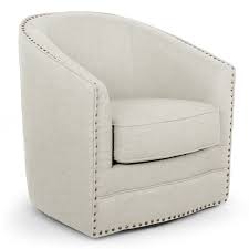 Baxton Studio Porter Barrel Chair Barrel Chair Fabric Accent Chair Swivel Barrel Chair