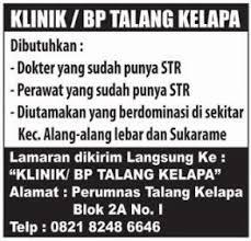 Kali ini admin kembali akan berbagi info loker terbaru. Loker Palembang Dokter Perawat Di Klinik Bp Talang Kelapa Karir Palembang