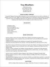 Filled requisitions, work orders or other requests for parts and prepares items for shipment. Shipping Receiving Clerk Resume Template Myperfectresume