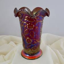 Here you can explore hq peacock vase transparent illustrations, icons and clipart with filter setting like size, type, color etc. Fenton Red Peacock Garden Stretch Carnival Glass Ruffled Top Vase Ltd Ed Carnival Glass