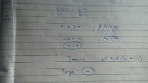 F X X 4 4 X Find Domain And Range Brainly In