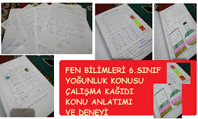6 Sinif Fen Bilimleri Full Icerikli Yogunluk Konusu Ders Calismalari Kimyasal Degisim Egitim Girisimci