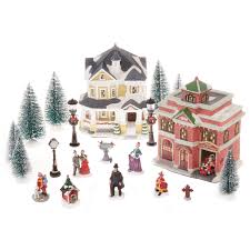 There's lemax (my favorite which makes up the majority of my collection), department 56, and hawthorne village (from the bradford exchange). Best Choice Products 12in Pre Lit Hand Painted Tabletop Christmas Village Set W Rotating Train Fiber Optic Lights Christmas Home Urbytus Com