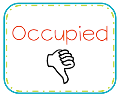 Signs To Hang On Bathroom Door That Indicate To Students If Bathroom Is Occupied Or Vacant Teacher Door Signs Bathroom Signs Teacher Doors
