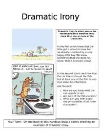 Learning Literary Terms With Cartoons Dramatic Irony Literary Terms Irony Irony Examples