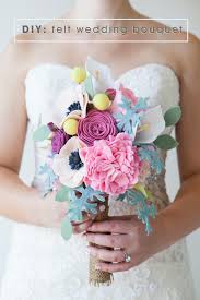 Once you've chosen the flowers you want to use, you need to make them easier to work with. This Wedding Bouquet Is Made Entirely Of Felt Flowers