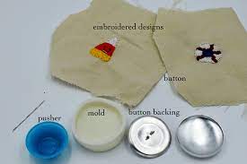 Pop your finished fabric button out of the mold by pushing on the button side of the mold. Fabric Covered Buttons Pam Ash Designs
