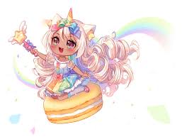 Video Commission Unicorn Rainbow By Hyanna Natsu On Deviantart Chibi Girl Drawings Chibi Anime Kawaii Cute Anime Chibi