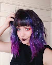 Speaking of muted hair colors, the l'oréal paris féria in midnight violet definitely lives up to the hype for those who prefer sultry hair colors. Made Of Stars Galaxy Hair Color Purple Ombre Hair Short Purple Hair