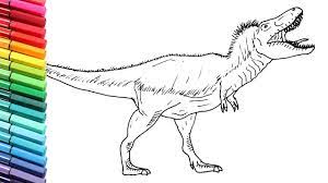 In the past some paleontologists considered it a species of tyrannosaurus, but evidence suggests that tarbosaurus is too distinct from tyrannosaurus for that to be the case. How To Draw Dinosaur The Tarbosaurus Drawing And Coloring Dinosaurs For Kids Youtube