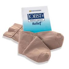 Jobst Relief Womens Opaque Closed Toe Firm Compression Knee High Stockings