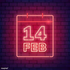 Calender 14th February On Brick Wall Free Image By Rawpixel Com Ningzk V Wallpaper Iphone Neon Neon Pink Neon Wallpaper