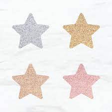 Glitter Star Sticker Set Illustration Free Image By Rawpixel Com Ningzk V Star Stickers Gold Star Stickers Pink Glitter Background