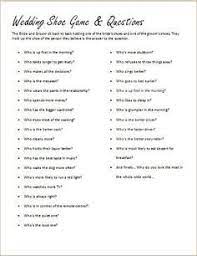 But before i jump on to the list of both the bride and groom remove their shoes and exchange one with each other. 17 Shoe Game Questions Ideas Wedding Games Shoe Game Questions Bridal Shower Games