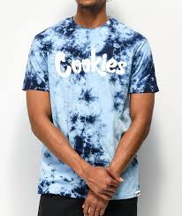 Cookies Blue Sky Navy Light Blue Tie Dye T Shirt Zumiez
