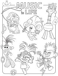 28 trolls pictures to print and color. Free Printable Trolls World Tour Party Pack With Activity Coloring Pages