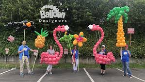 Tropical Themed Parade Balloons Balloons Flamingo Balloons Balloon Decorations