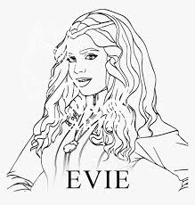 Easy descendants evie coloring pages free printable disney. Mal Coloring Pages Hd Png Download Transparent Png Image Pngitem