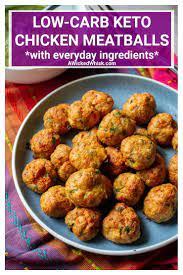 Keto Chicken Meatballs Recipe Chicken Meatballs Ground Chicken Recipes Keto Chicken