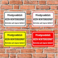 Check spelling or type a new query. Schild Privatgrundstuck Kein Winterdienst Betreten Auf 4 Grossen S00018 144 Ebay