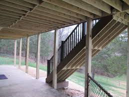 The end posts have a track so the connections fencing panels just slide right into it, and they can go in any direction you need them to. 140 Under Deck Ideas Deck Design Building A Deck Deck