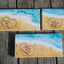 Names In The Sand Custom Personalized Painting Of Beach Etsy Beach Canvas Paintings Canvas Painting Diy Beach Painting