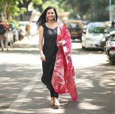 Let's bring those on our dupatta. Plain Black Suit With Dupatta Www Macj Com Br