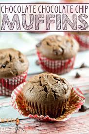 Chocolate Chocolate Chip Muffins Recipe In 2020 Chocolate Chip Muffins Dessert Cake Recipes Chocolate Chip