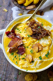 Loaded Pumpkin Soup Recipe Pumpkin Soup Recipe Soup Recipes Recipes