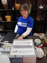 Candice Stevens At Democrats Abroad
