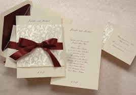 Elegant Wedding Invitations Ecru Wedding Invitations Set Burgundy Ribbon Monstermarketpl Wedding Invitation Ribbon Invitations Burgundy Wedding Invitations