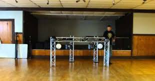Global Truss System 1 1 Man Set Up Technique Church Stage Design Man Set Dj Setup