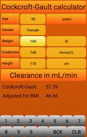Prediction of creatinine clearance from serum creatinine. Cockcroft Gault Calculator For Android Apk Download