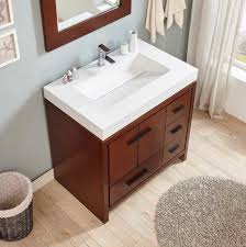 24w x 8.6h x 18.5d.the products will deliver within a week asap! 36 Red Chestnut Single Sink Bathroom Vanity 3 5 Thick Ramp Style Sink With Countertop Options