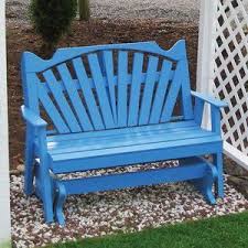 A L Furniture Yellow Pine Fanback Outdoor Bench Glider Walmart Com Outdoor Glider Outdoor Bench Pallet Outdoor