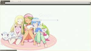 Mallow is a character from the video game pokemon games. Pokemon Anime Girls Wallpaper Google Chrome Theme Mallow Lillie Lana Anime Chrome Theme Chrome Theme Themebeta