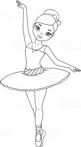 Meninas elegantes com correntes de ouro. 55 Desenhos De Bailarina Fofos Para Pintar Em Casa
