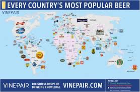 Map The Most Popular Beer In Every Country Popular Beers Most Popular Beers Beer Map