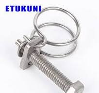 Double Wire Hose Clips Adjustable Hose Clamps Hoop Plumbing Fastener