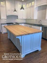 Revamp your kitchen with a product ready for the modern home, such as the kitchen island with spice rack and towel rack. 170 Kitchen Islands With Wood Countertops Ideas In 2021 Wood Countertops Countertops Kitchen
