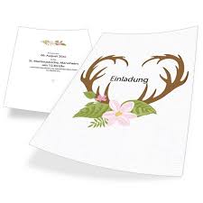 Die datei kann zum ausmalen oder basteln verwendet werden. Hochzeitskarte A5 Liebe Zum Geweih Online Bestellen