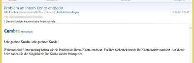 Informiere dich über ein ausbildung oder lehre bei cembra money bank ag. Cembra Money Bank Vorsicht E Mail