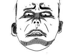 Stop and relax for 1 minute and then draw the cartoon from memory. Saitamas Face When He Is Disgusted D